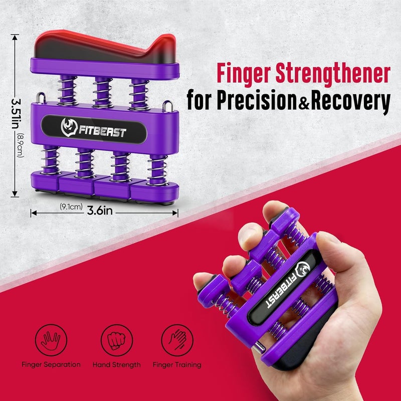 FitBeast Grip Strength Trainer, Hand Gripper Strengthener Kit - 6 Pack with Adjustable Resistance Forearm Strengthener, Forearm Exerciser and Massage Balls for Hand Therapy, Grip Training - Image 4